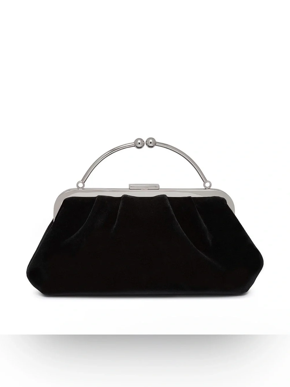 Stratheberry x Cinq a Sept Frame Black Velvet Clutch. Black Embroidered._5